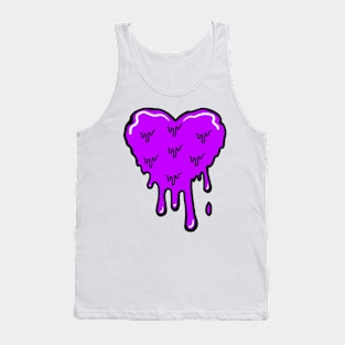 Purple Melting Acid Heart Tank Top